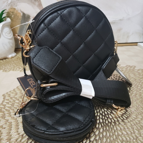 Designer Vegan Crossbody Purse with Coin purse - Picture 2 of 11